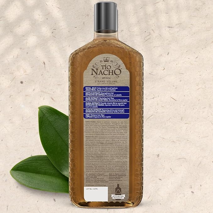 Tio Nacho Thickening Shampoo, Volumizing, Anti Hair Loss & Anti Breakage with Royal Jelly, Nettle & Ginseng, Paraben & Cruelty Free, 32 Fl Oz