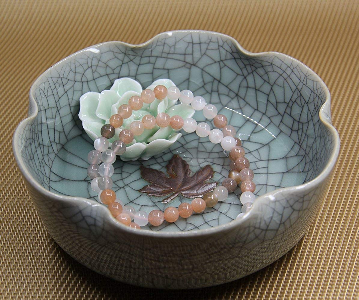 Natural AA Grade Multicolor Sunstone Gemstone 6mm Round Beads Stretch Bracelet 7 Unisex