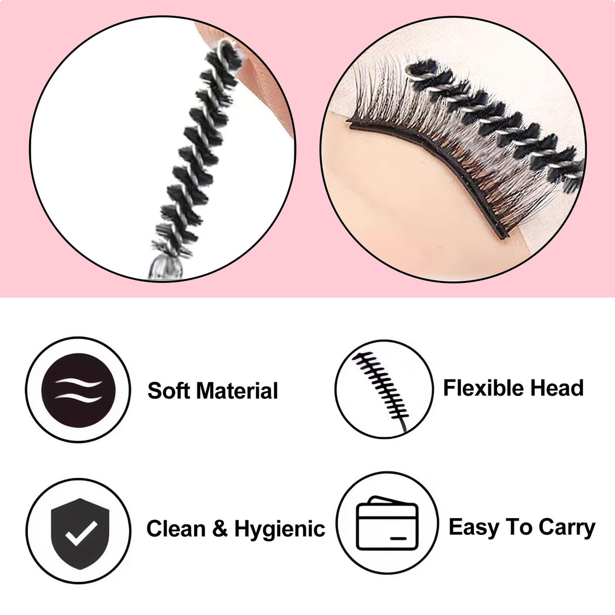 Corconess Skinny Mascara Wands 50pcs Mini Eyelash Brushes Disposable Lash Spoolies Micro Spoolies Eyebrow Brush Spoolies For Eye