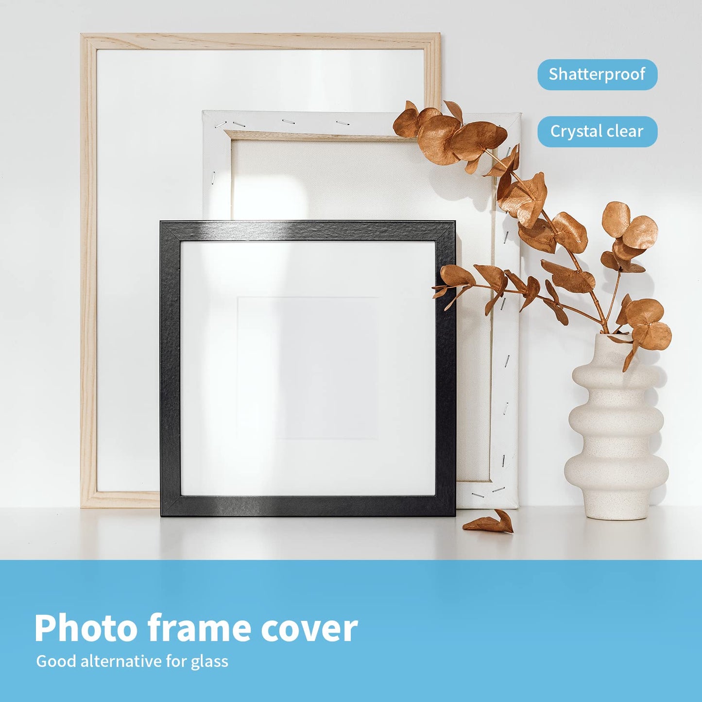 Art3d 5-Pack of 24Γ36" PET/Plexiglass Sheets, Transparent Clear Flexible Plastic Sheet Panels for Craft, Picture Frames, Sign Blank, DIY Display Project