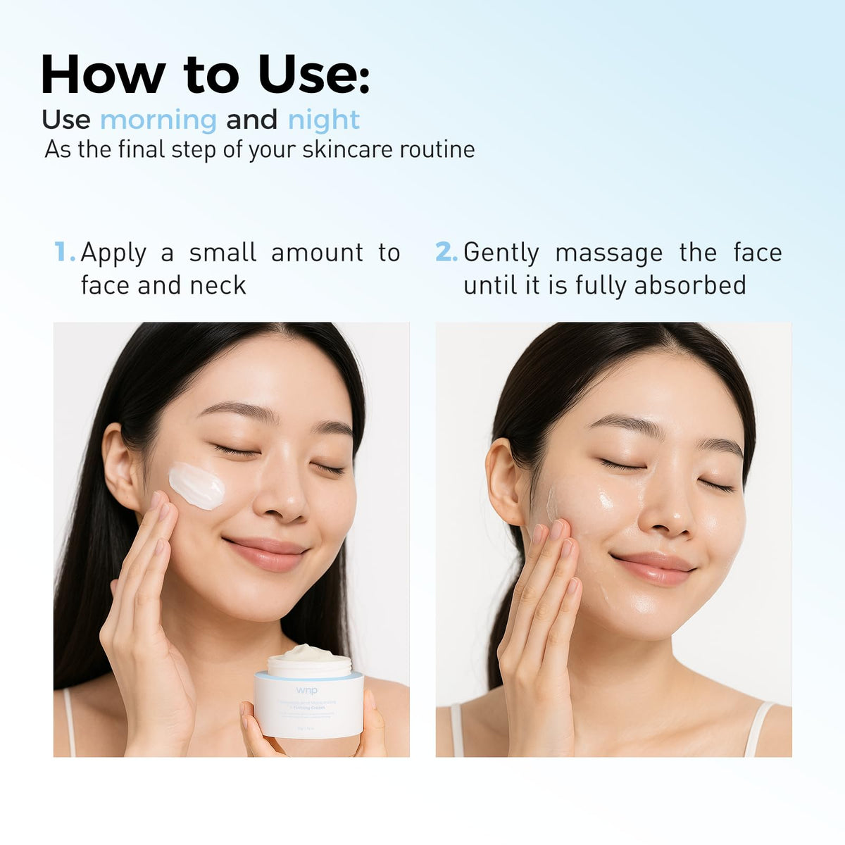 WNP Hyaluronic Acid Moisturizing & Firming Cream -4D Hyaluronic Acid, Aloe Vera,Peptides,Collagen,Ceramides Anti-Aging Face Mois