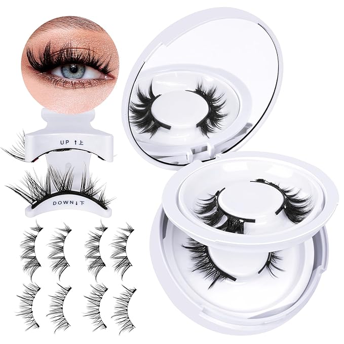 B&Qaugen Magnetic Eyelashes Manga Lashes 2 Pair Lashes Natural Look (CX02)
