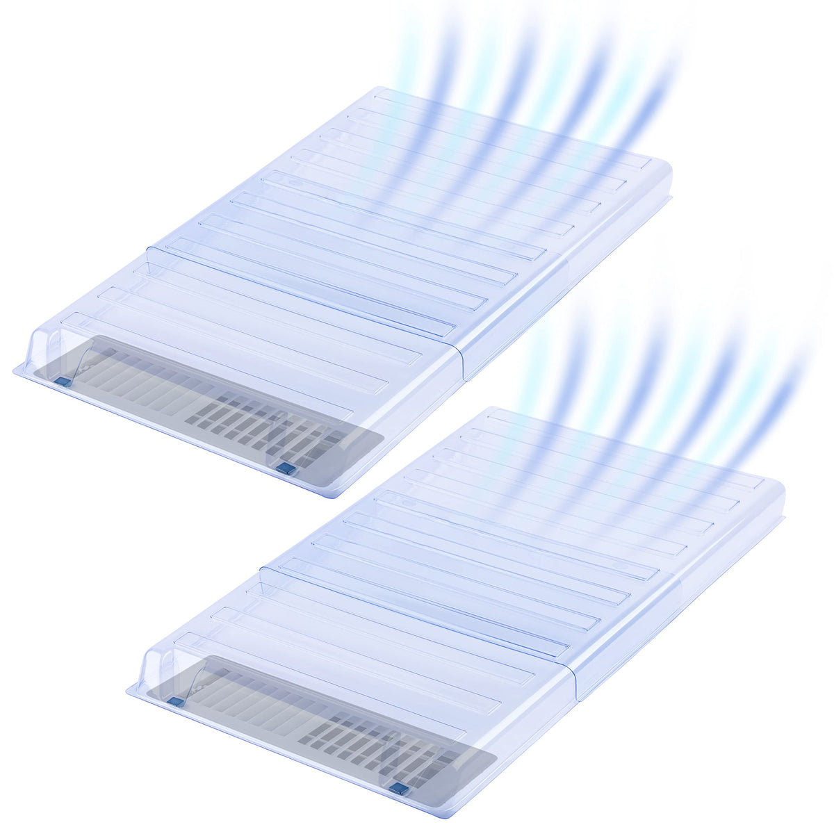 Eureka Air Under Furniture Magnetic Vent Extender, 1.5mm Thick Heavy Duty Premium Material, Fits Floor Registers 10" and 12" Wide, Extends up to 33" Long, 2 Pack