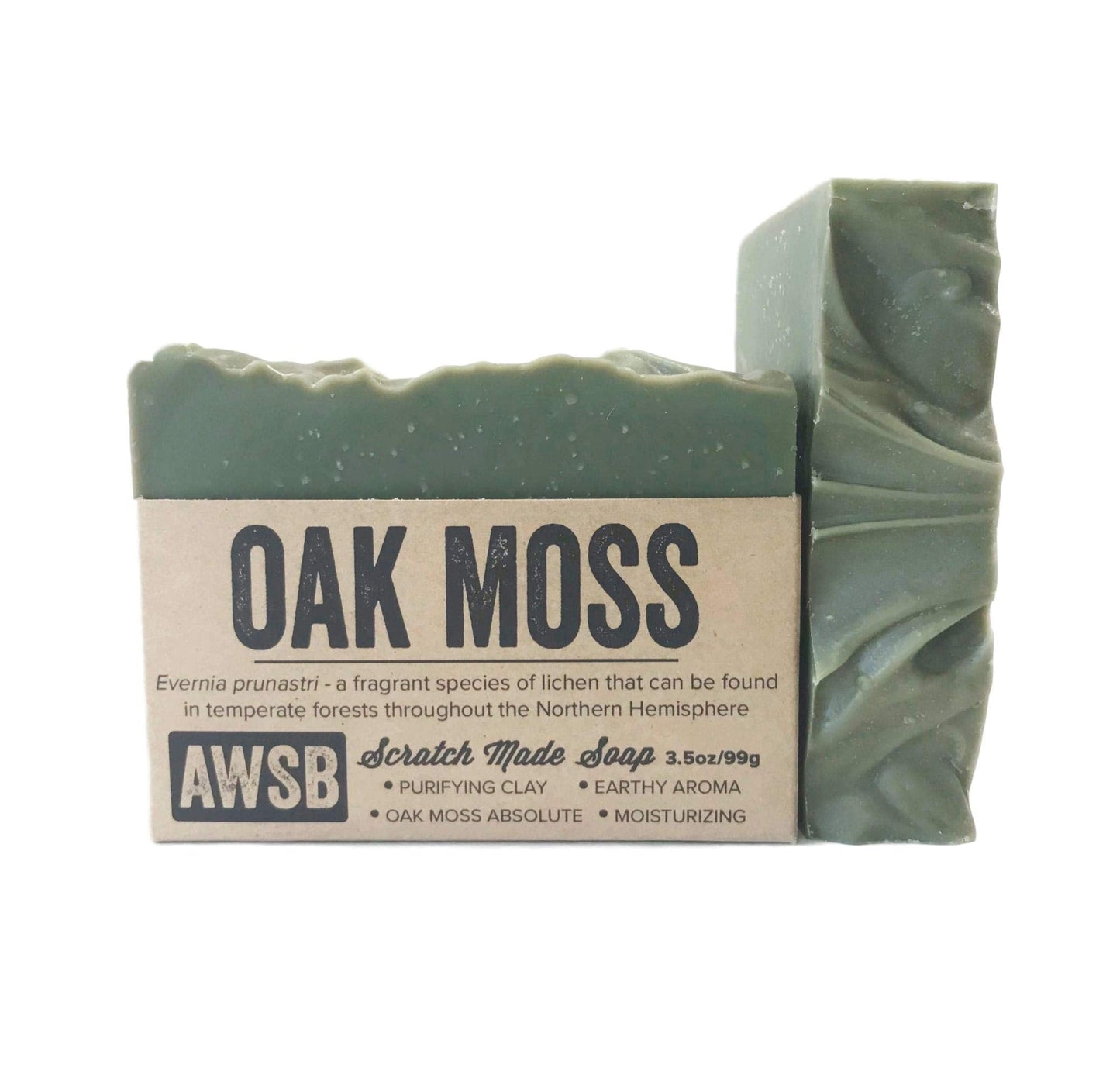 A Wild Soap Bar Oak Moss All Natural, Vegan, Organic Bar Soap with Oakmoss, Handmade