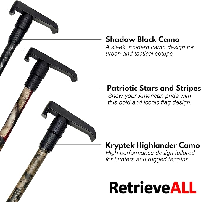 Telescoping Cargo Tool/Multi-Use Cargo Retriever/Extendable Reaching Aid/Reacher/Grabber - Kryptic Highlander Camo