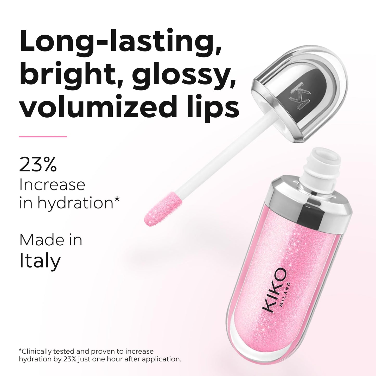 Kiko MILANO 3D Hydra Lipgloss - Pearly Shell, Softening 1 Count Lip Gloss, Model KM000000188031B