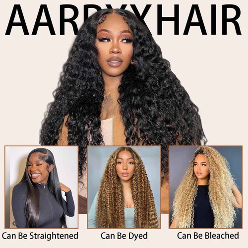 12A Deep Wave Bundles Human Hair 14 16 18 Inch Deep Wave Bundles 100% Unprocessed Brazilian Virgin Wet and Wavy Human Hair 3 Bundles Quick Weave Bundle for Women