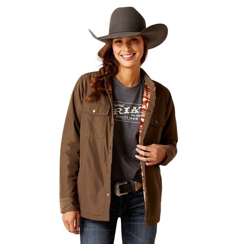 Ariat Women's Dilon Shirt Jacket - Canteen, 2X