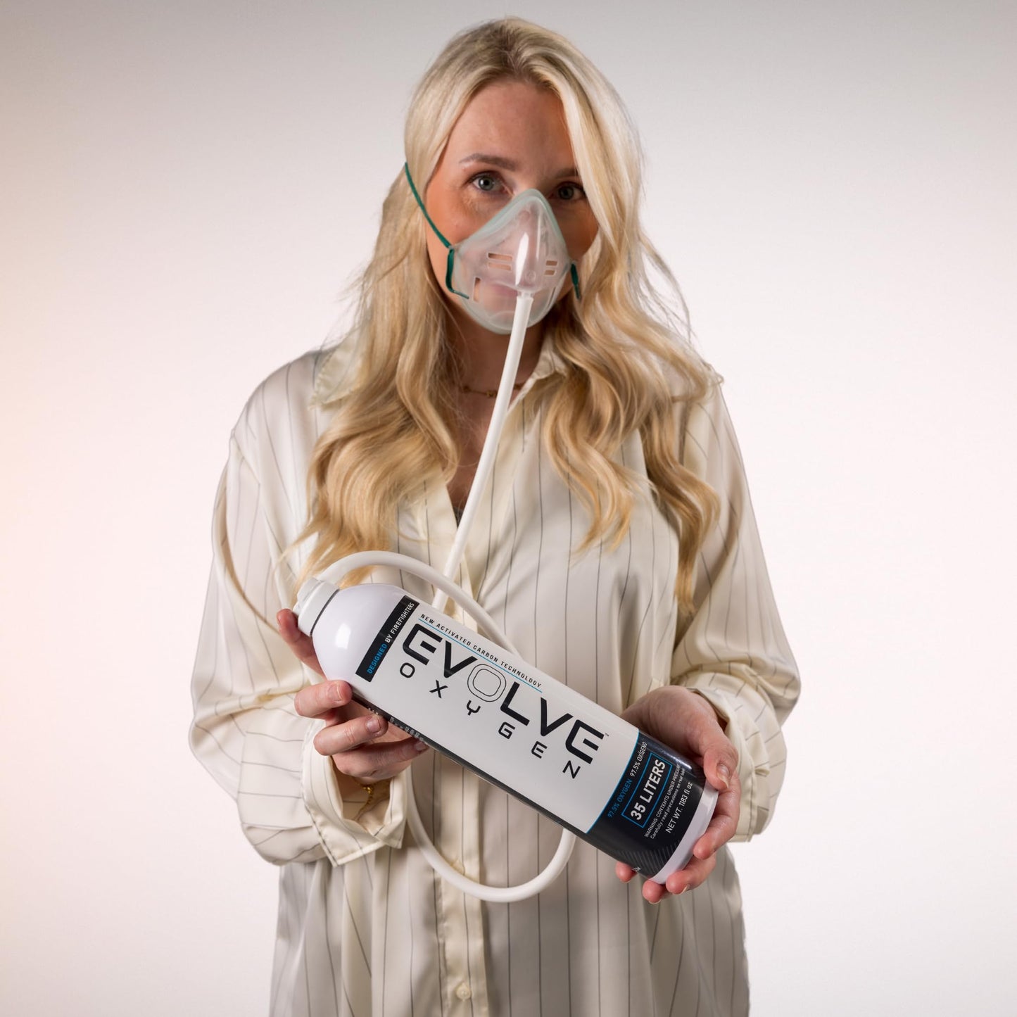 EVOLVE 35-Liter Pure Oxygen Canister with Mask and Tube | Portable Oxygen Can | Ideal for Home Use and Outdoor Activities | Designed by Firefighters | Made in The USA | Pack of 1
