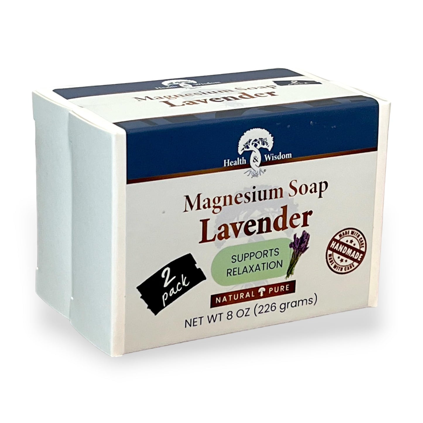 Health and Wisdom Magnesium Soap Bar - Magnesium Body Wash, All Natural Soap Bar, Magnesium Bar Soap, Magnesium Shower, Magnesiu