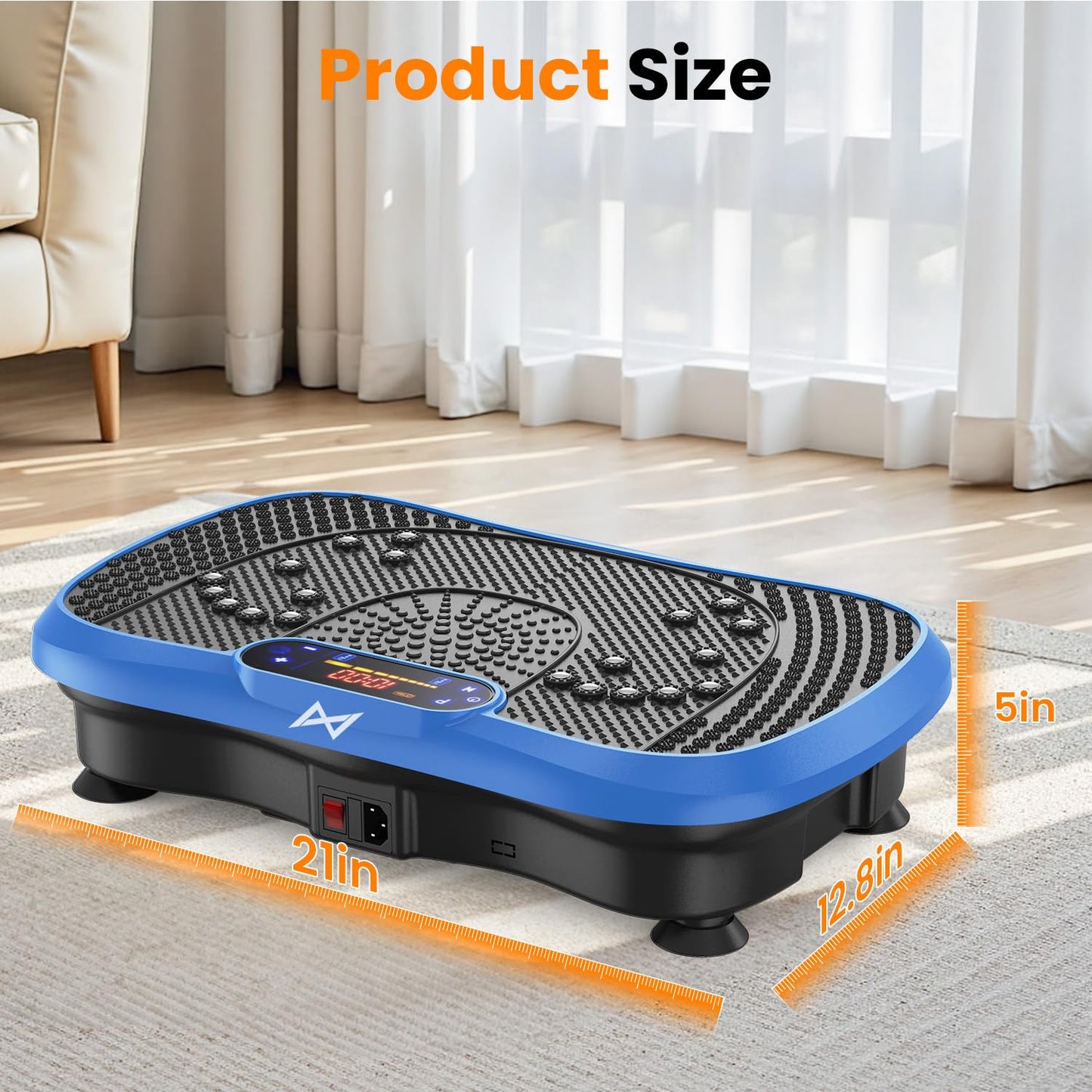 AXV Vibration Plate Fitness Platform Exercise Machine Vibrating Shaking Full Body Shaker Workout Vibrate Stand Shake Board Sport for Weight Loss Fat Burner for Gym Home Office