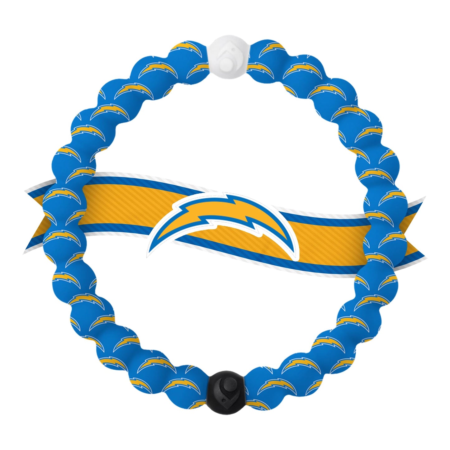 Lokai Silicone Beaded Bracelet for Men & Women, NFL Football Collection - Los Angeles Chargers, Extra Large - Silicone Jewelry F