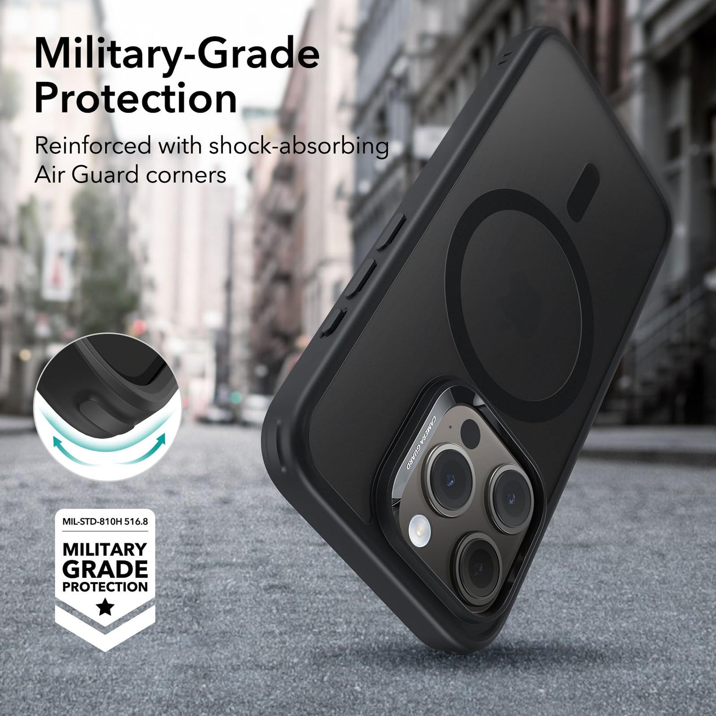 Esr Iphone 15 Pro Case With Magsafe - Military-Grade Protection, Yellowing Resistant, Scratch-Resistant Back, Magnetic Phone Cas