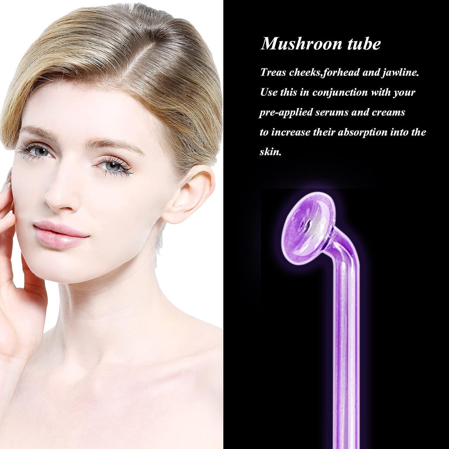 Spare Parts Mushroom for Handheld HIF Facial Hair Device Facial Care Orange Purple Blue Color Glass Tube Electrode Elitzia ETJX0