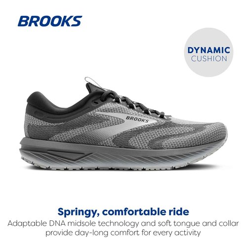 Brooks Men’s Revel 7 Neutral Running Shoe - Primer/Blackened Pearl - 8.5 Medium