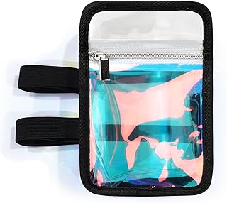 Bulyoou Carnival Leg Bag Holographic Thigh Bag with Adjustable Strap Leg Pouch Harness Women Summer Travel Hiking Pack(Bla...