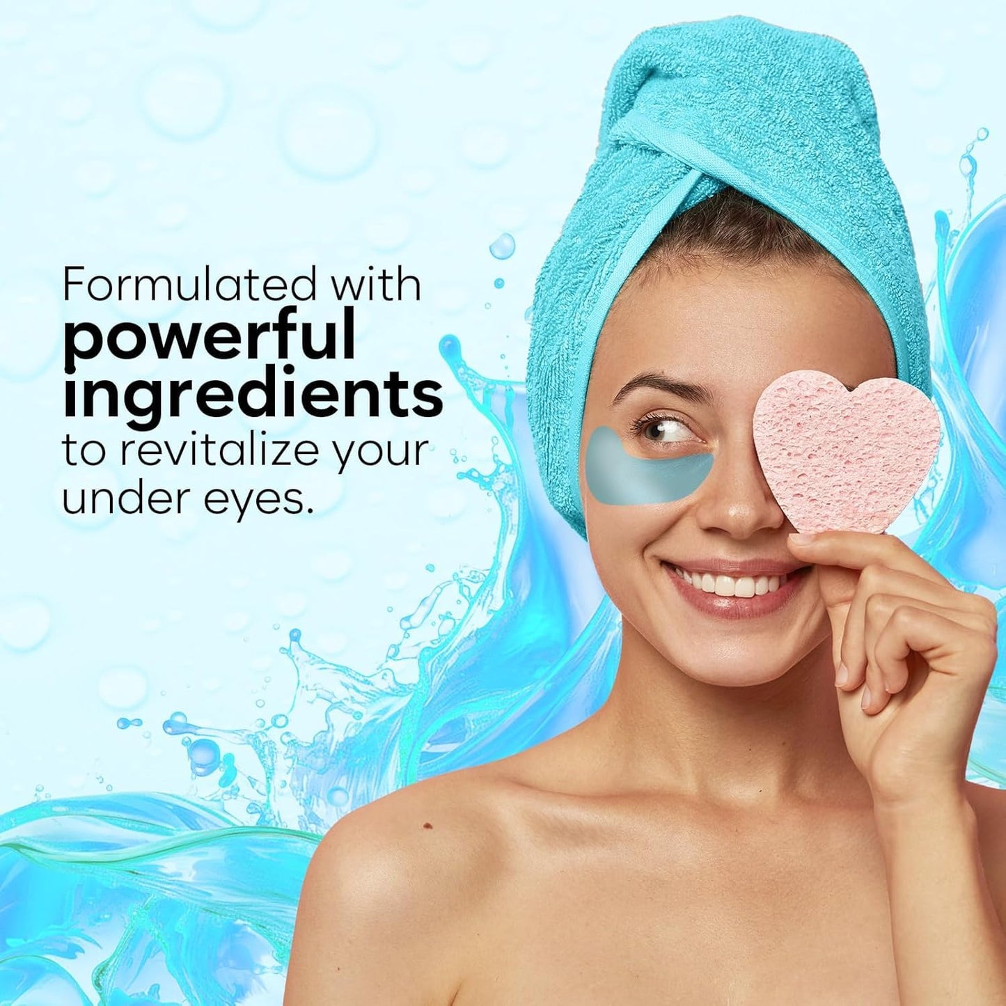 BLOOMORA Retinol & Collagen Under Eye Patches (30 Pairs), Under Eye Mask for Puffy Eyes, Appearance of Dark Circles, Smoothing &