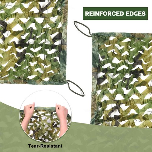 FLYEGO GEN 2 Camo Netting Camouflage Netting Hunting Blind Camo Net Camouflage Nets Military Surplus for Shooting Party Decoration Photograph Car Cover Sunshade(20ftx20ft, Woodland)