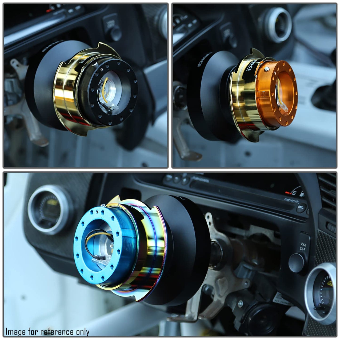 NRG Innovations Race Steering Wheel Quick Release (Black Body/Black Ring), gen 2.0, NRG-SRK-200BK