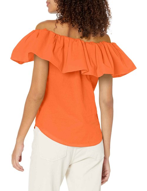 Trina Turk Air Top, Tangerine Dream, XXL