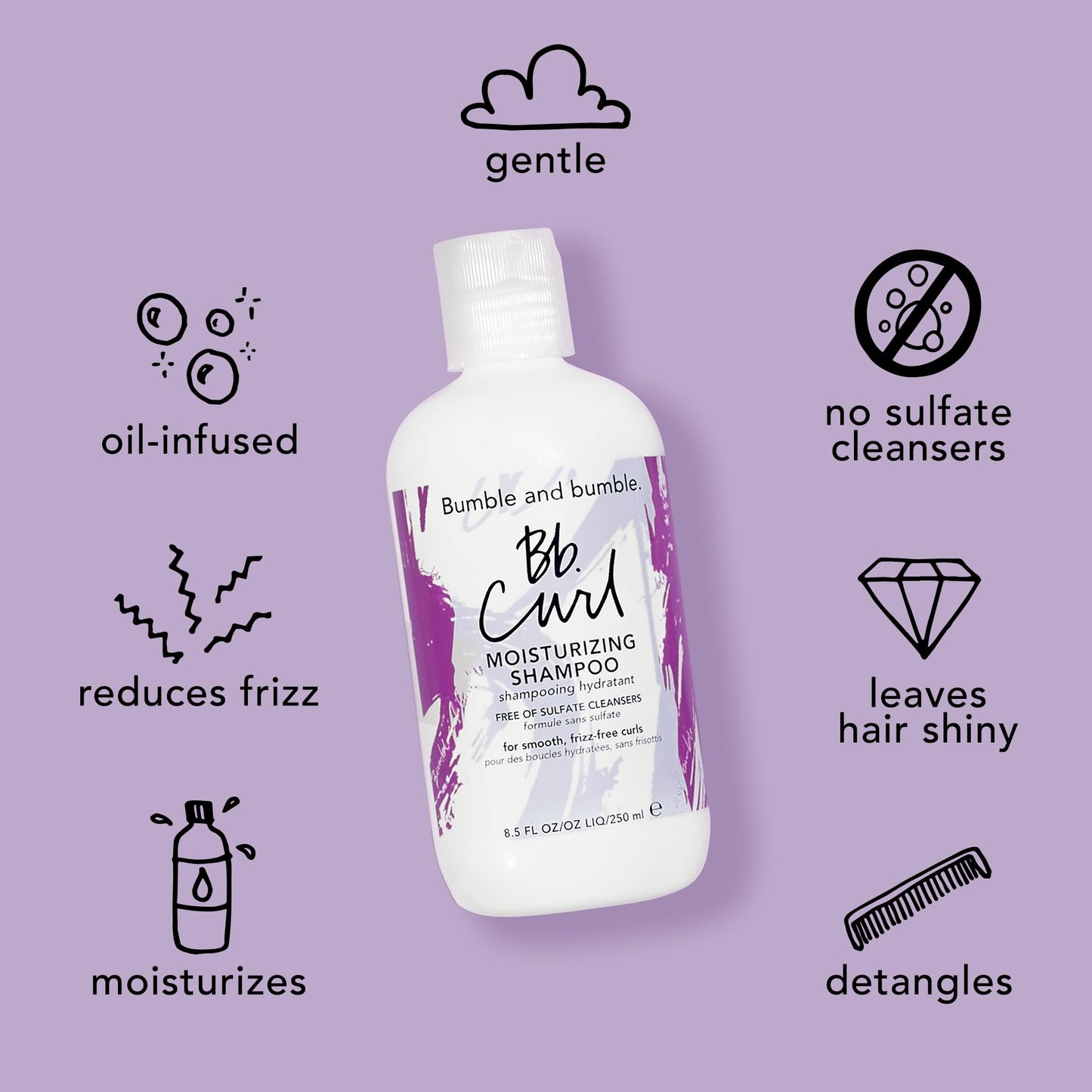 Bumble and bumble. Curl Moisturizing Shampoo | For Moisturized Curls | Frizz Control + Color Safe | Coily, Curly, Wavy | With Jo