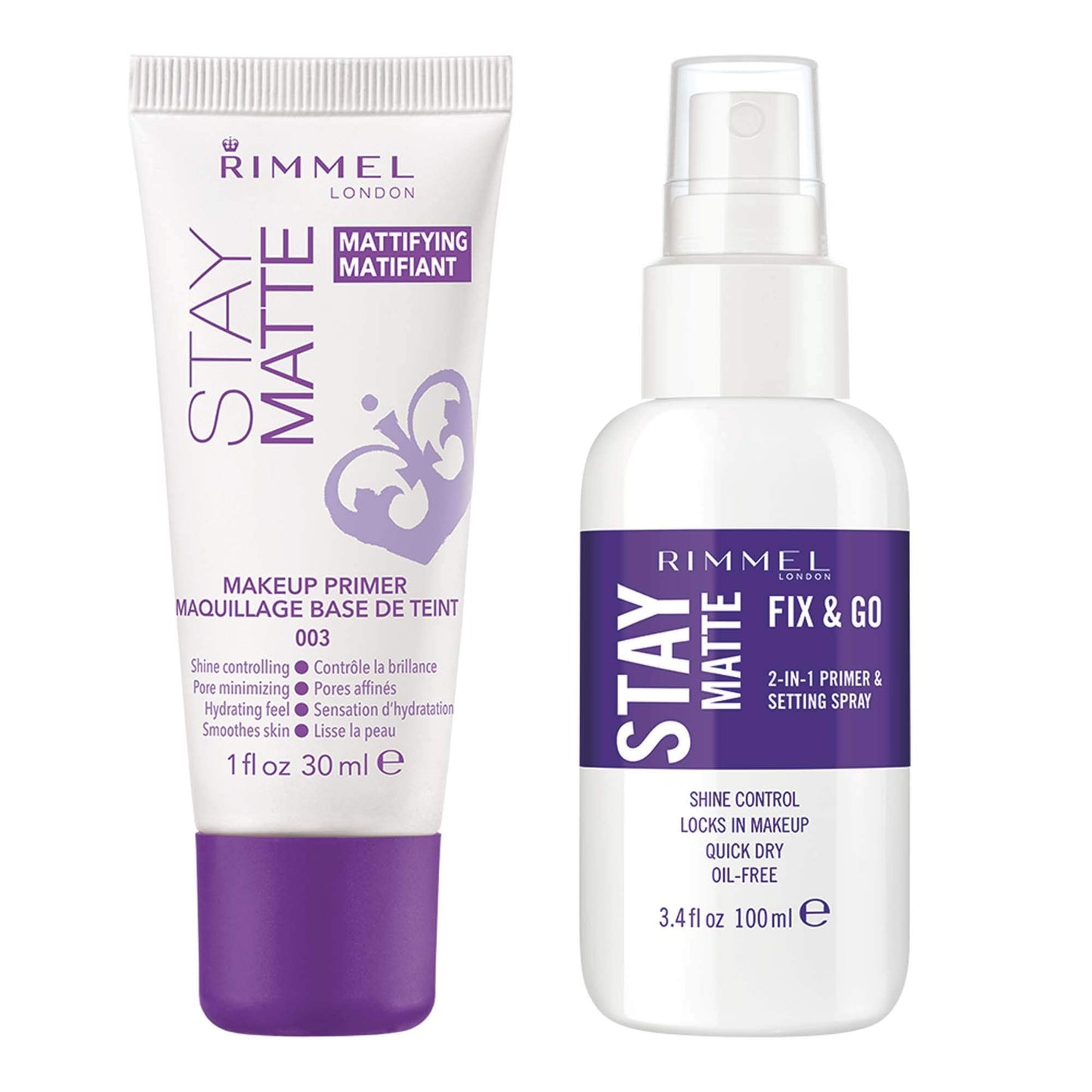 Rimmel, Stay Matte Primer and Stay Matte Setting Spray