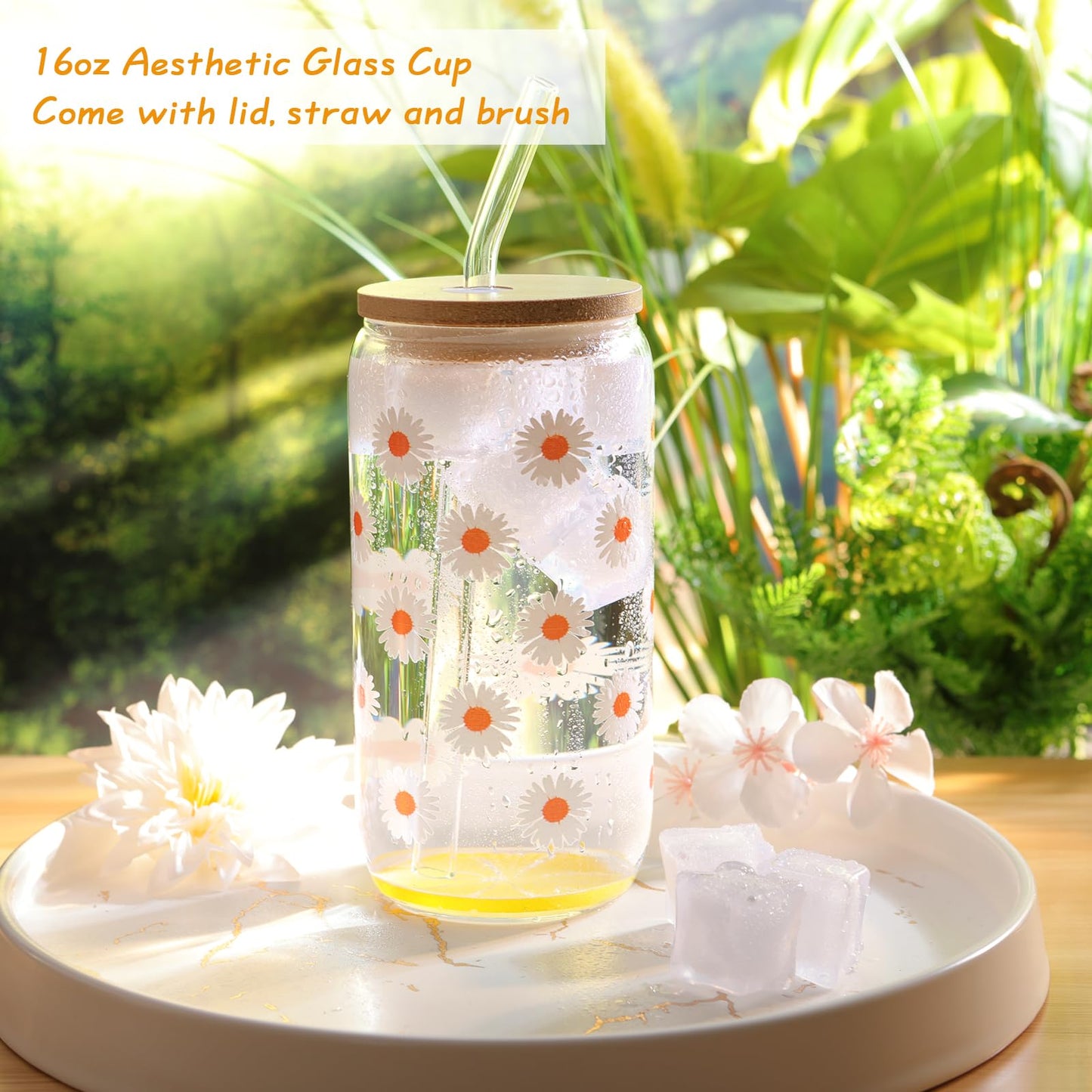 Birthday Gifts for Women, Gift Baskets for Women, Best Friend Friendship Gifts, Get Well Soon Inspirational Gift Set Box for Woman Her Teen Girl Sister Friendship w 18oz Daisy Cup