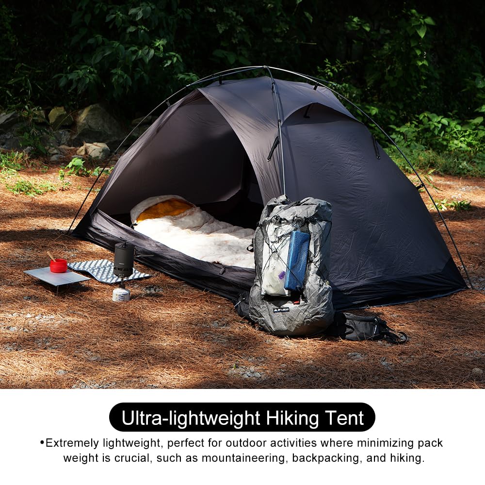 Soomloom Hiking Tent RENATTA 2P Lightweight Spacious Comfortable Camping Windproof Waterproof UV Protection Ventilation Easy Setup 2-Person Camping Shelter
