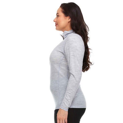 Minus33 Merino Wool Womens Woolverino Micro 1/4 Zip Ash Gray X-Large