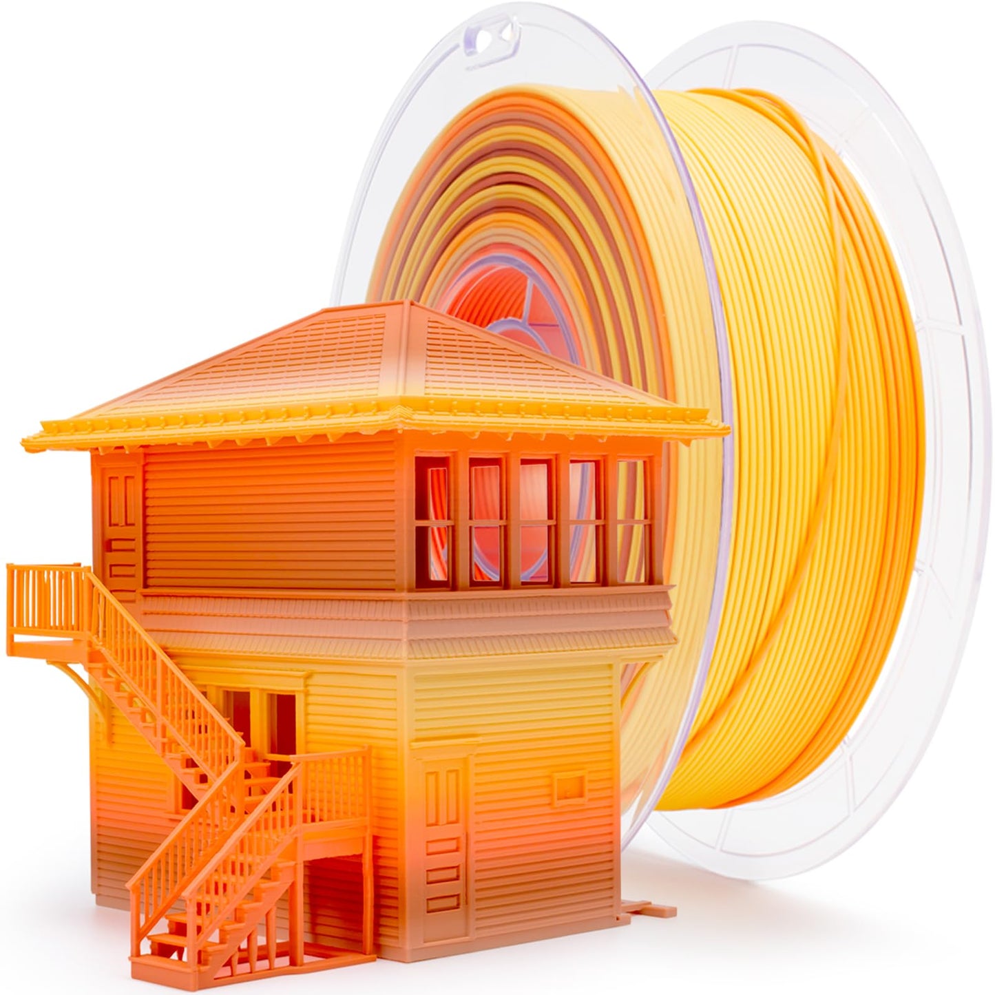 ZIRO Fast Color Changing Filament, Matte Multi Colors 3D Printer Filament, Rainbow PLA Material, Dimensional Accuracy +/-0.03mm,
