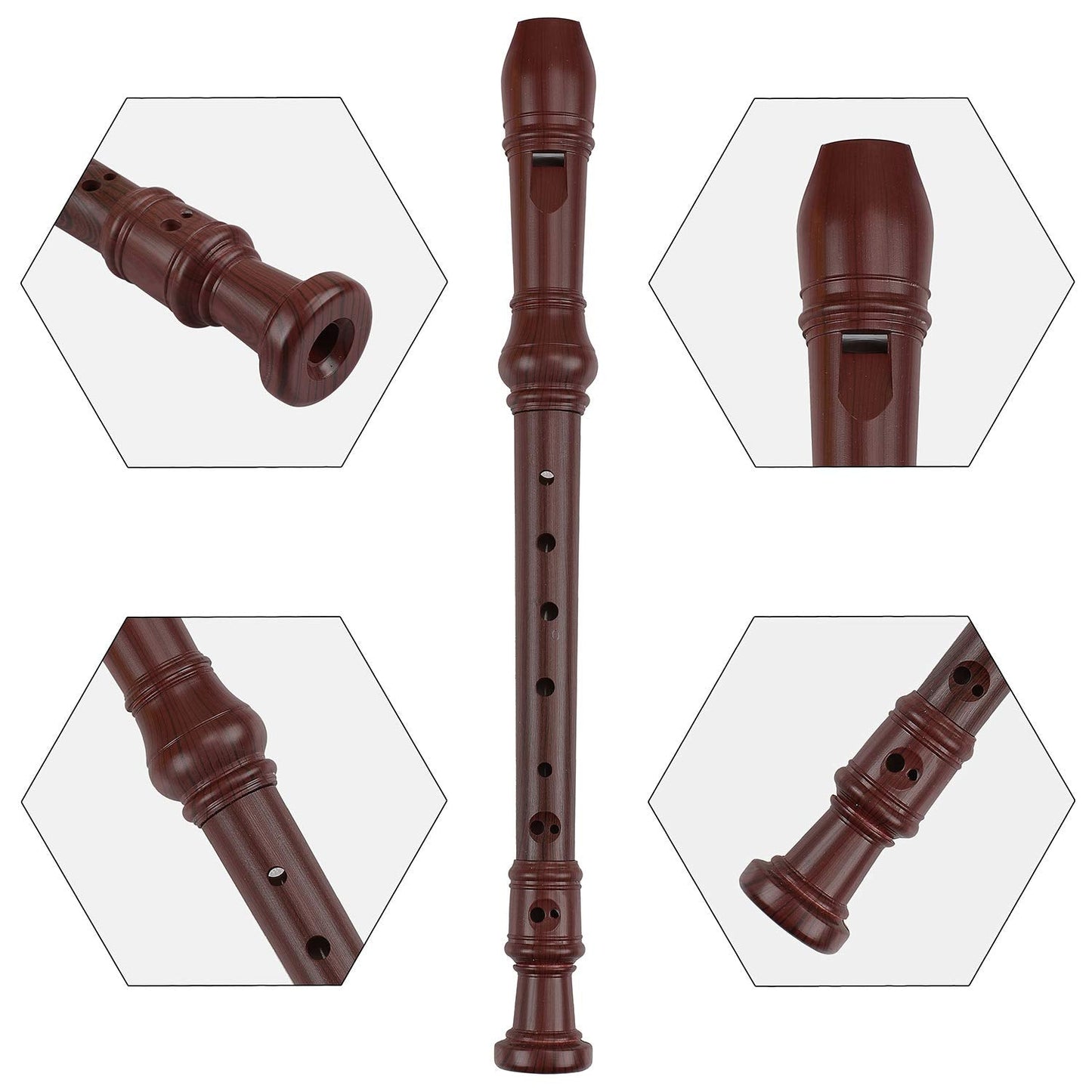 Recorder 8 Hole Treble Flute Descant Flauta Soprano Recorder Professional Clarinet German Style C Key For Student Adults Teach B