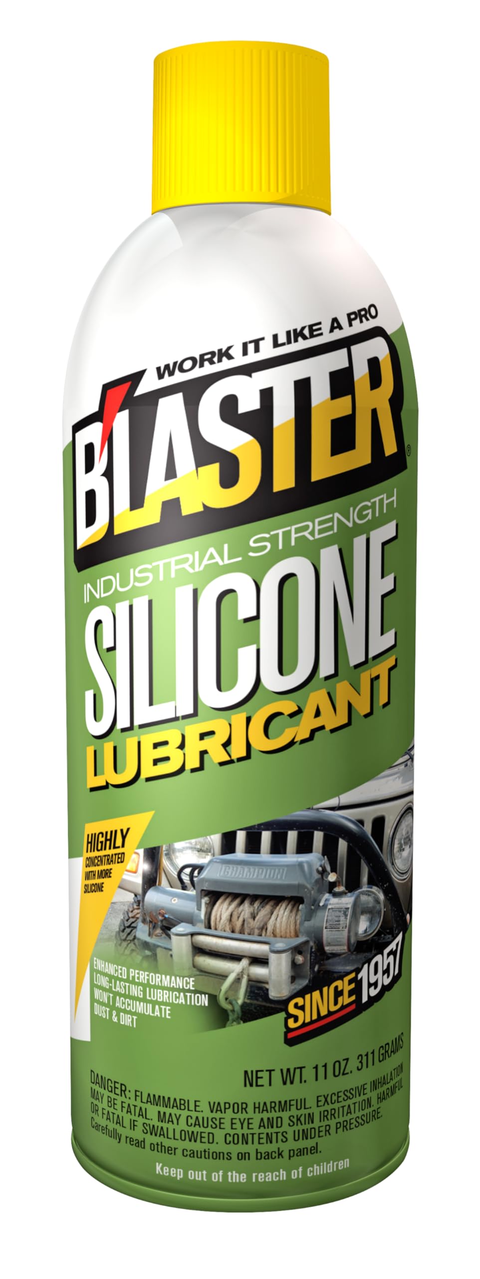 B’Laster Silicone Lubricant Spray – Non-Staining Silicone Spray for Metal Parts – Long-Lasting Protection, Reduces Friction & Wear – Works on Metal, Rubber & Plastic – 11 oz (Case of 12)