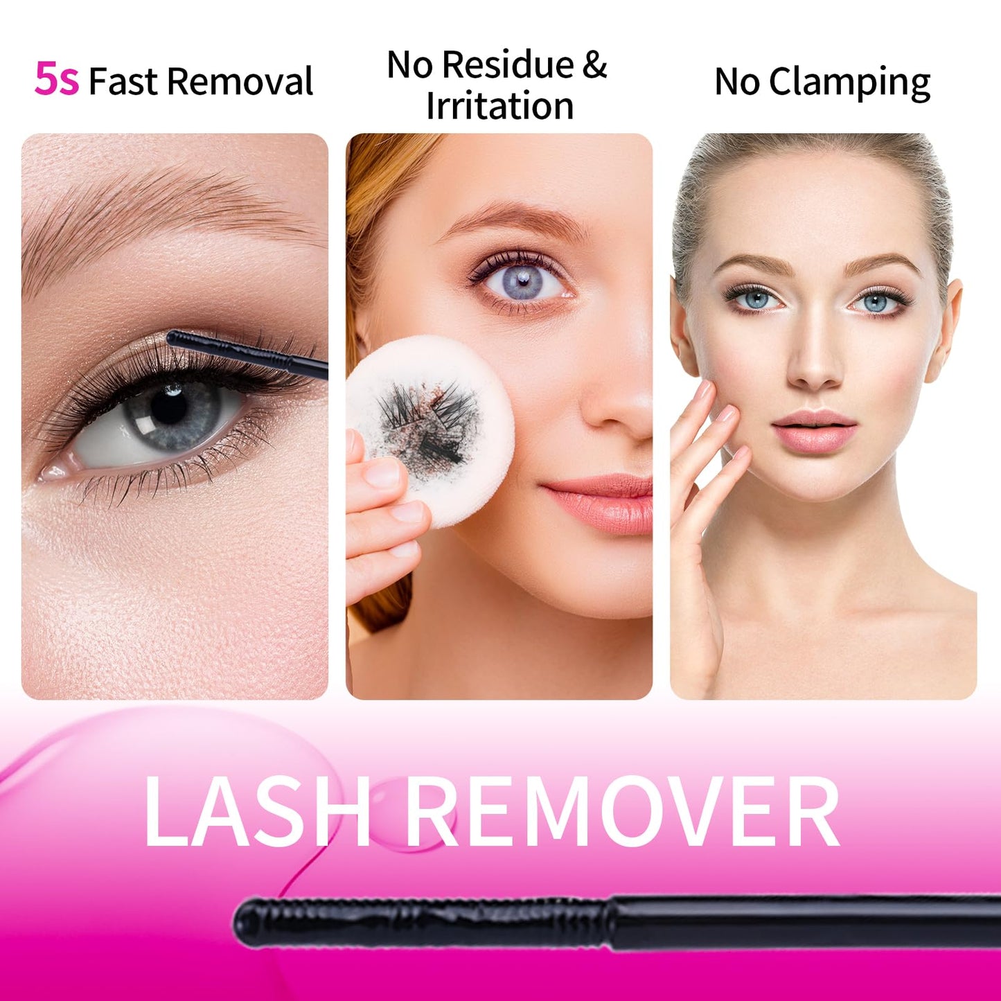 MLEN DIARY Lash Bond and Seal Remover, 2 in 1 Cluster Lash Glue & Remover for Individual Lashes, Bond and Seal Lash Glue Waterpr