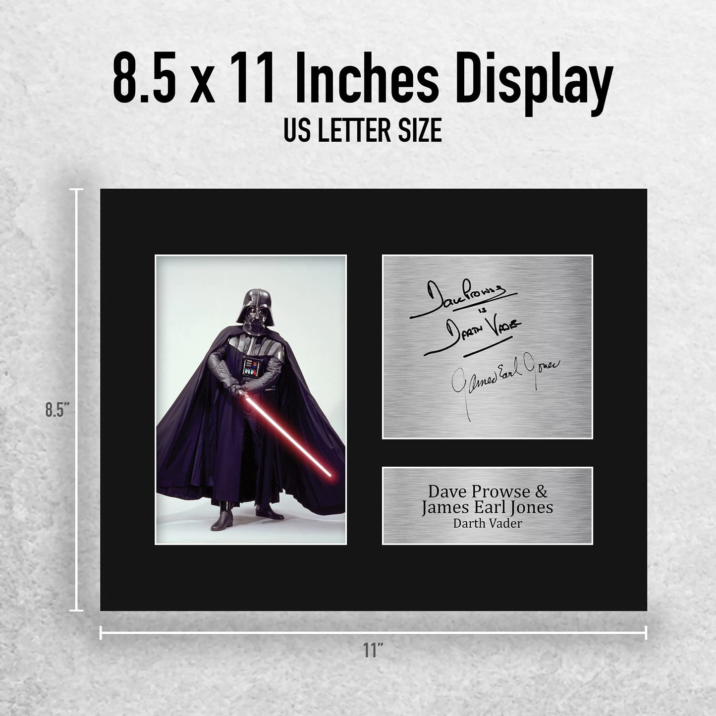 HWC Trading Dave Prowse & James Earl Jones USL Signed Printed Autograph Star Wars Darth Vader Print Photo Picture Display - US Letter Size