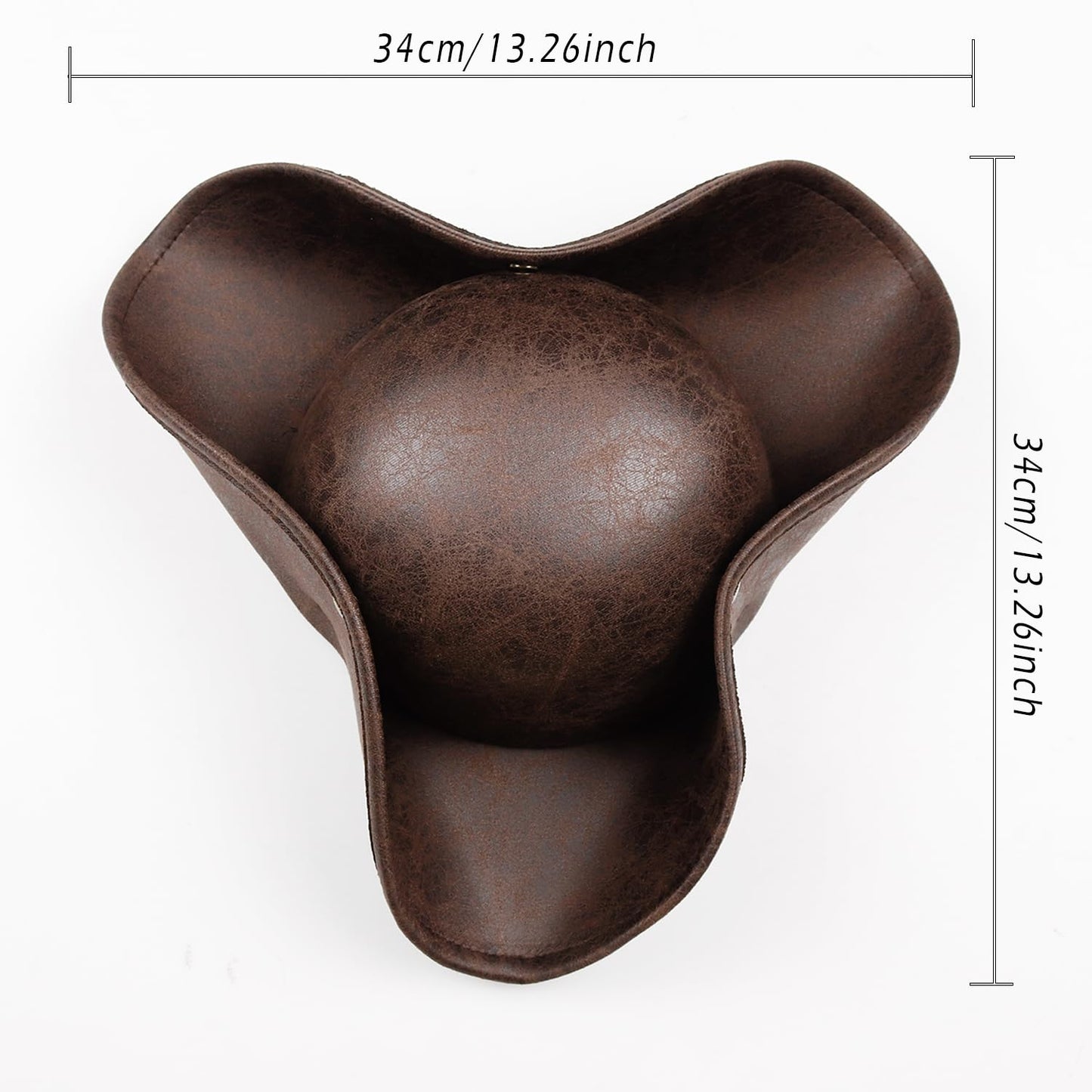 L'VOW Adult Leather Pirate Hat Colonial Tricorn Hat Revolutionary Themed Costume Accessories(Brown)