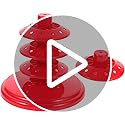 Lurrose Multi-Layer Red Candy Lollipop Display Rack Stand, 4-Tier Porous Candy Holder for Party Decoration and Store Use