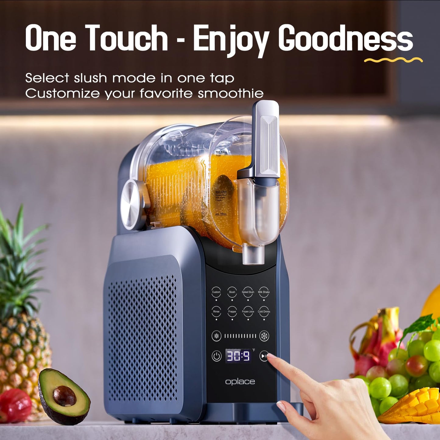 Oplace 7-in-1 Slushie Machine for Home(88oz.),Slushy Maker with No Ice Needed, Auto-Clean,Frozen Drink,Margarita, Cocktail,Daiquiri,Frappe,Milkshake,and More Slush Smoothie(1 Pack)