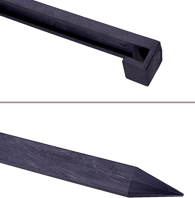 Landscape Edging Spikes, 12 Pcs 10 Inch Garden Stakes Anchoring Spikes for Paver Edging, Weed Barriers, Turf, Tent, Weed Barrier, Timber, Carpentry, Tent etc. (12, Black)