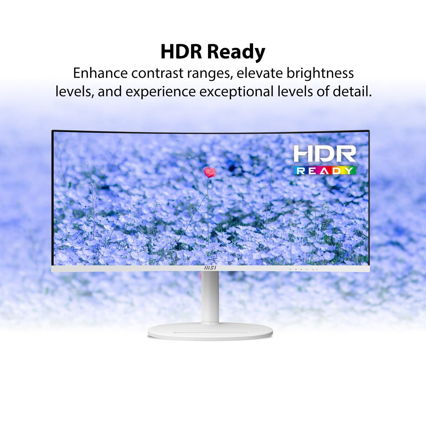 msi Modern MD342CQPW 34in VA 3440 x 1440(UWQHD) Computer Monitor, 120Hz, 1800 Curved, Adaptive-Sync, HDMI, DP, USBC 98W Power Delivery, KVM, Height Adjustable, VESA, Speaker, 1ms, White