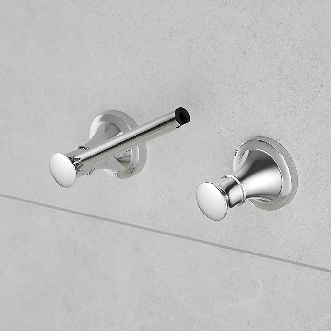 RUMOSE Toilet Paper Roll Holder Bathroom Flexible Pivoting Tissue Handle on Wall Mounted Polished Chrome Rustproof Toilet Tissue Roll Holder,Stainless Steel