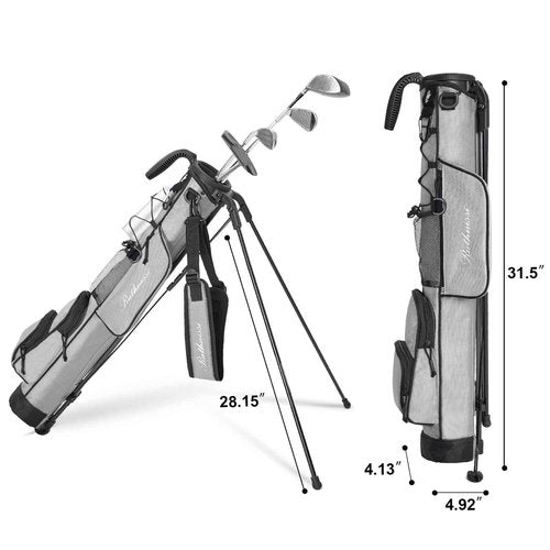 RUTHNISSI Golf Stand Bag, Lightweight Golf Easy Carry Bag with Padded Strap,Durable Pitch& Putt Golf Bag, Practice Range Sunday Golf Bag for Men&Women