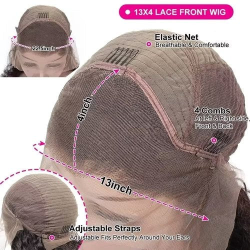 BELE Highlight 1B/350 Transparent HD 13x4 Lace Front Wig Human Hair Reddish Brown Ombre Brazilian Virgin Body Wave 180% Density Lace Front Glueless Wig Pre Plucked with Baby Hair 20inch for Women