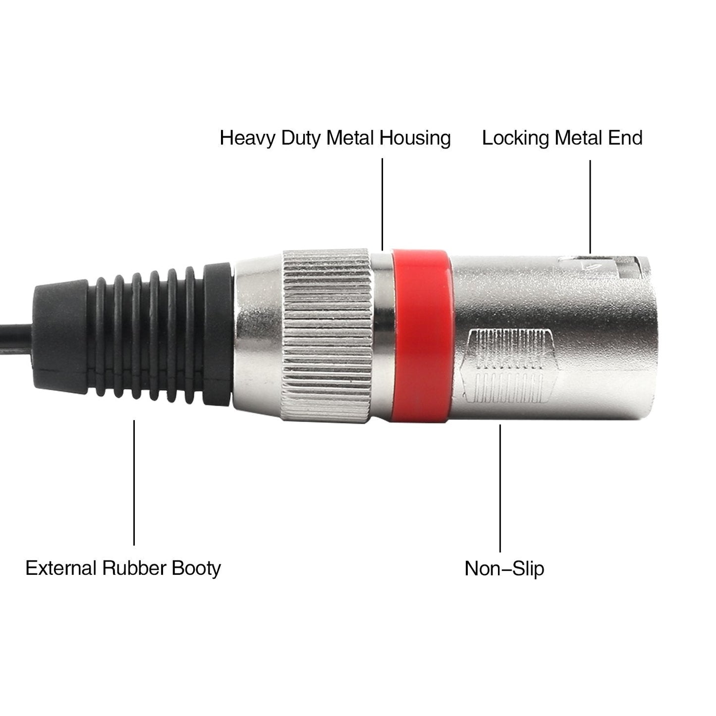 Disino 1/4 Trs To Dual Xlr Male Y-Splitter Stereo Breakout Cable 1/4 Inch(6.35Mm) To 2 Xlr Patch Cable - 3.3 Ft/1M
