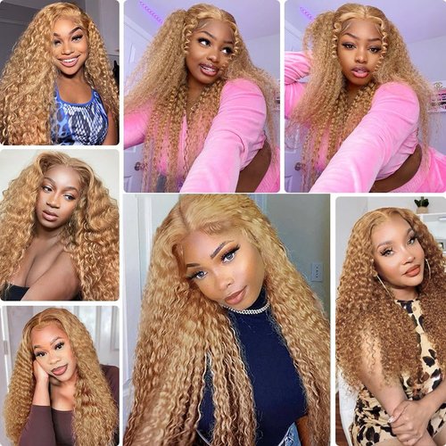 Giginger Brazilian Human Hair Bundles 20 22 24 Inch Honey Brown 27 Color Jerry Curly Wave Bundles Human Hair Unprocessed Virgin Quick Weave Hair for Black Women