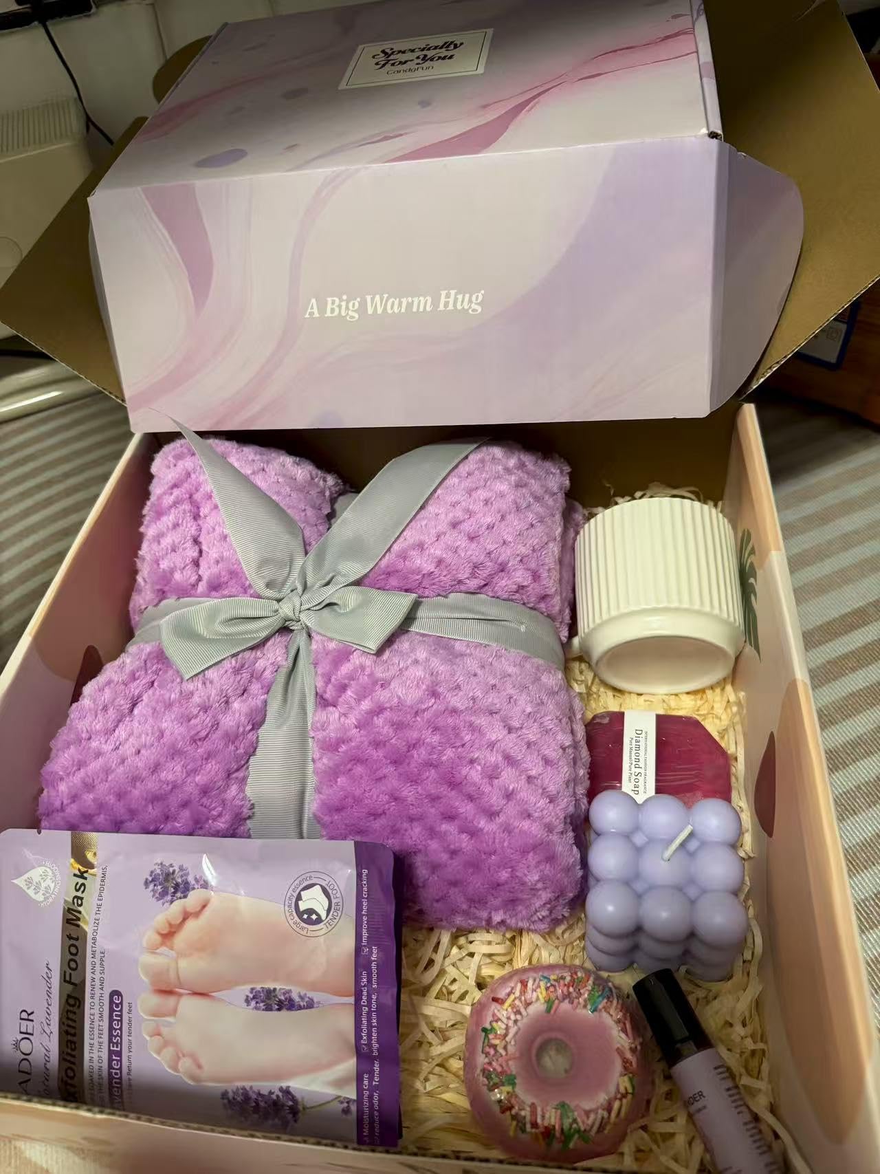 Self Care Gifts for Women,15pcs Luxury Get Well Gifts for Women,After Surgery Recovery Baskets for Teen/Girl/Mom,Lavender Spa Care Feel Better Encouragement Package