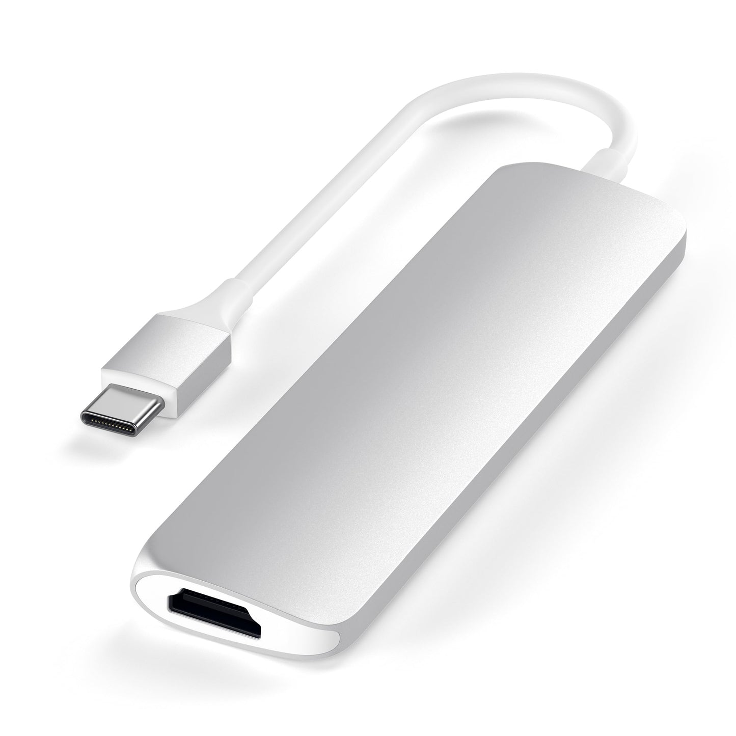 Satechi Usb C Hub Slim Multiport Adapter V2 With 60W Usb C Pd, 4K Hdmi (60Hz), Micro/Sd Card Readers, Usb 3.0, For Macbook Air/P
