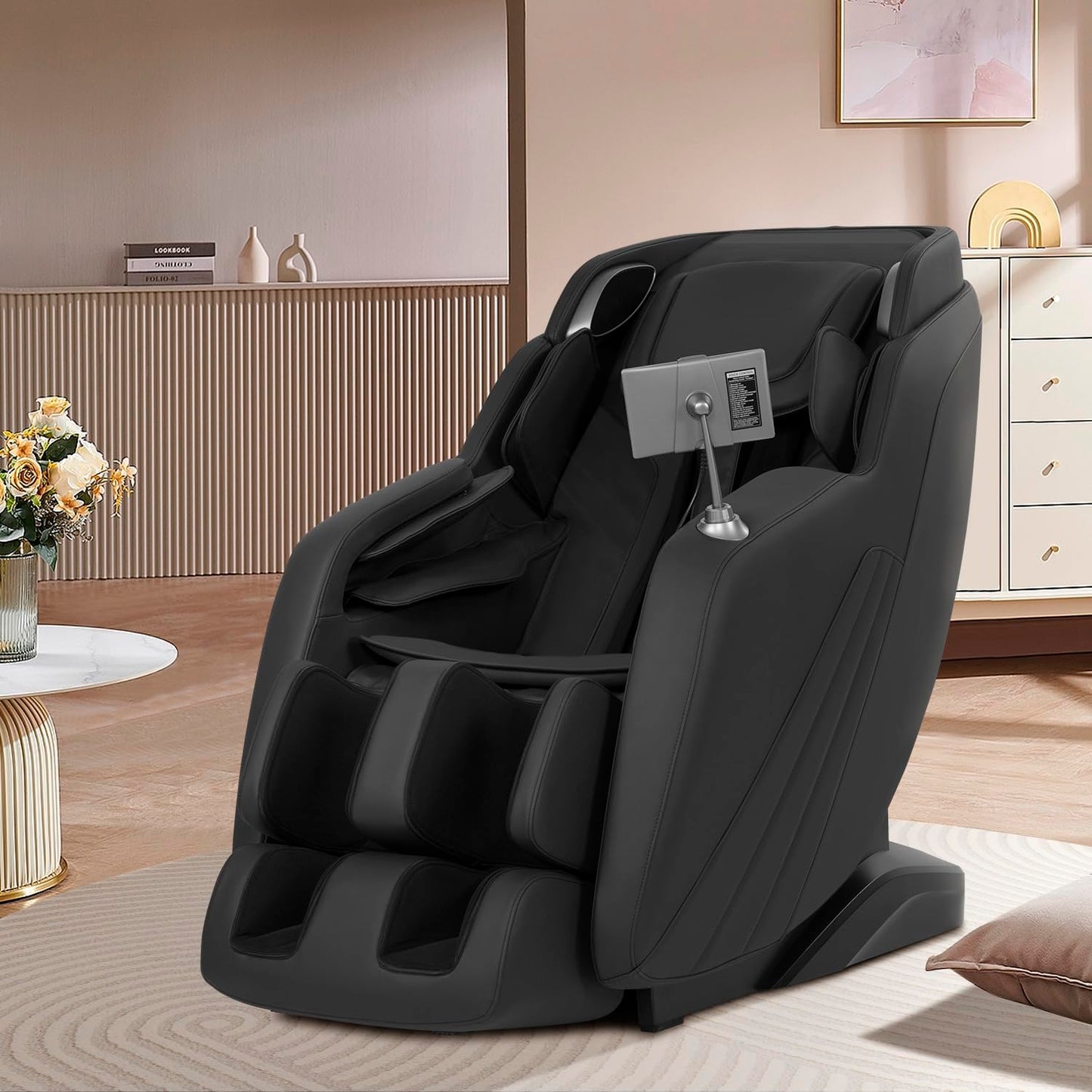 BestMassage Zero Gravity Heated Massage Recliner Chair with 3D SL-Track Technology: A Full-Body Experience for Home and Office Comfort (Black)
