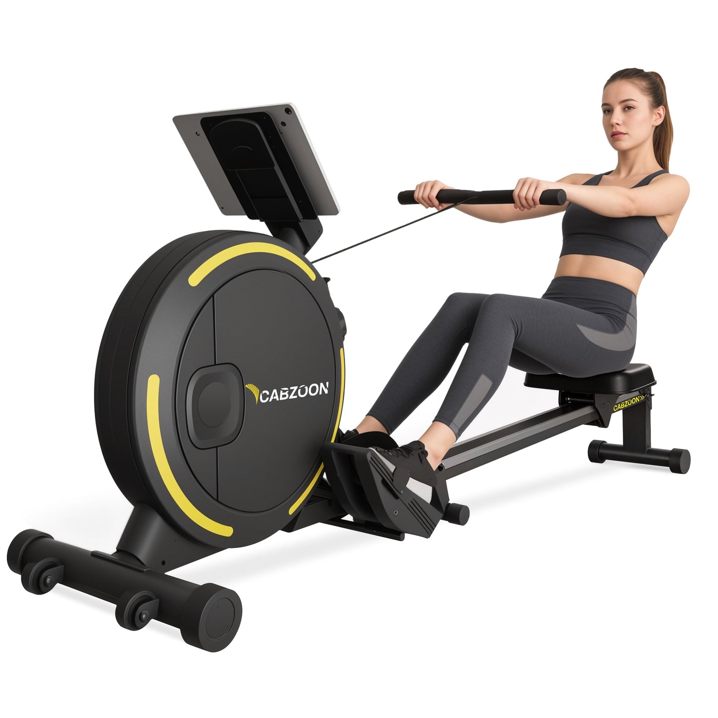CABZOON Rowing Machines for Home,Magnetic Rowing Machine,Max 265lbs Weight Capacity, Quiet Rower Machine with Tablet Holder,16 Levels of Resistance