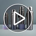 CDJ 17 oz Thermos with Tea Infuser Stainless Steel Vacuum Insulated Water Bottles with 2 Covers Flasks for Hot and Cold Dr...