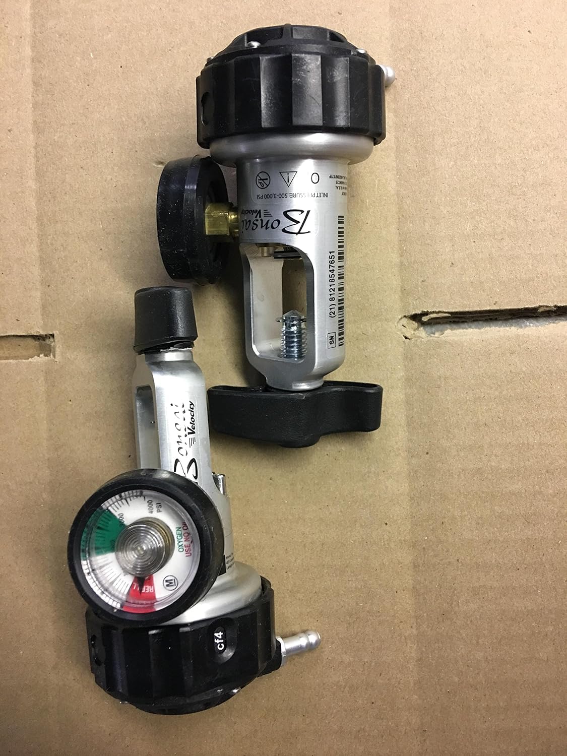 Generic Bonsai Velocity Conserving Oxygen Tank Regulator OM-812-NIM, Silver